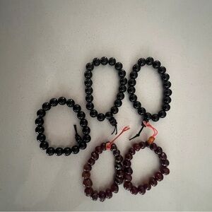 NWT Five adjustable stone bracelets